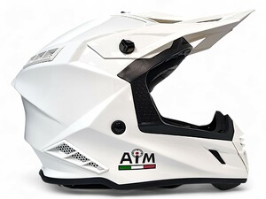 Шлем AiM RH855(Fiber Glass) White Glossy глянцевый S, фото 4