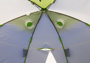 Зимняя палатка Лотос 5 (пол ПУ4000) укомплектована каркасом Л5-А12 (труба, алюминиевый сплав 12 мм), системой крепления пола и съемным влагозащитным полом ПУ4000., фото 5