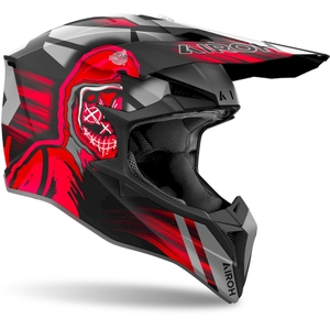 Мотошлем Airoh Wraaap Cyber Red Matt XXL, фото 2