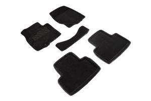Ворсовые 3D коврики в салон Seintex для Infiniti QX70 (FX37, FX50) 2008-н.в. (черные), фото 1