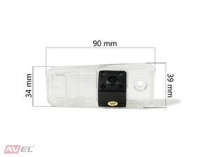 CMOS ИК штатная камера заднего вида AVS315CPR (#029) для автомобилей HYUNDAI CRETA I (2016+), SANTA-FE III (2012+), фото 2