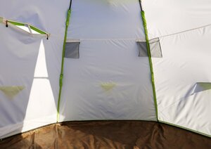 Зимняя палатка Лотос 5 (пол ПУ4000) укомплектована каркасом Л5-А12 (труба, алюминиевый сплав 12 мм), системой крепления пола и съемным влагозащитным полом ПУ4000., фото 6