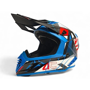 Шлем AiM RH855 Carbon RAZOR глянцевый Blue/Red S, фото 2
