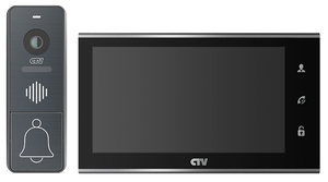Комплект видеодомофона CTV-DP4707IP (черный), фото 1