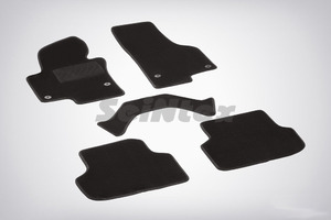 Ворсовые LUX коврики в салон Seintex для Volkswagen Jetta 2011-2018 (черные, 82773), фото 1