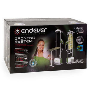 Отпариватель с гладильной доской (Гладильная система) Enedever Odyssey Q-920, (белый/зеленый), фото 12