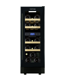 Винный шкаф CellarPrivate встраиваемый, двухзонный на 17 бутылок черный CP017-2TB, фото 1