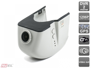 Штатный двухканальный автомобильный Ultra HD (1296P) видеорегистратор с GPS AVS400DVR (#110) для AUDI (серый), фото 2