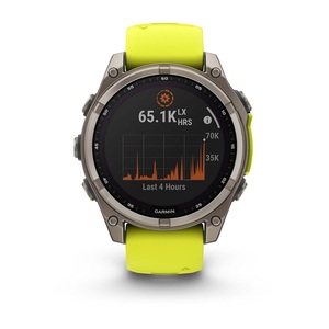 Часы Garmin Fenix 8 47mm Saph Titanium Amp Yellow-Graphite Sln (010-02906-21G), фото 2