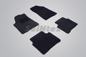 Ворсовые LUX коврики в салон Seintex для Nissan Teana II 2008-2014 (черные, 82767)