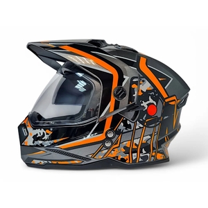 Шлем AiM JK802S глянцевый Orange/Grey/Black S, фото 3