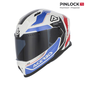 Мотошлем Acerbis X-WAY глянцевый white/blue XL, фото 1
