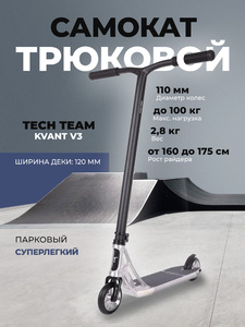 Самокат трюковой TechTeam KVANT V3 raw, фото 1