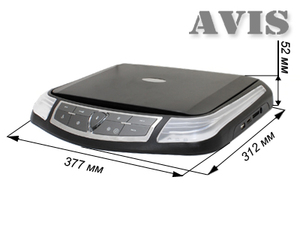 Потолочный автомобильный монитор 12.1" со встроенным DVD плеером AVEL AVS1229THD (чёрный), фото 6