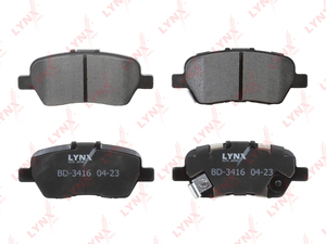 Колодки тормозные задние LYNXauto BD-3416. Для HONDA Хонда Crossroad(RT) 2.0 07-10/Odyssey(RB) 2.4 05>/Stepwgn(RG) 2.0 05>, фото 2