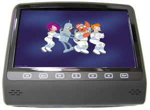 Подголовник со встроенным DVD плеером и LCD монитором 9" ERGO ER9HD (Черный), фото 2