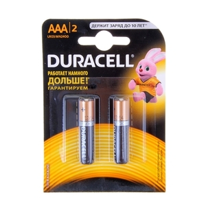 Набор алкалиновых батареек "Duracell Original", тип AAA, 2 шт