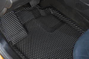 Коврики EVA 3D ромб Seintex для Renault Logan II 2014-2020 (черные, 95233), фото 4