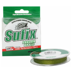 Леска плетеная SUFIX Feeder braid зеленая 100 м 0.12 мм 5,4 кг, фото 1