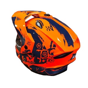 Шлем детский AiM JK802Y Orange/Blue YM, фото 3