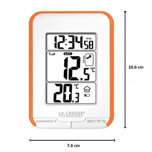Термометр LaCrosse WS6810, с наружным датчиком, оранжевый, фото 2
