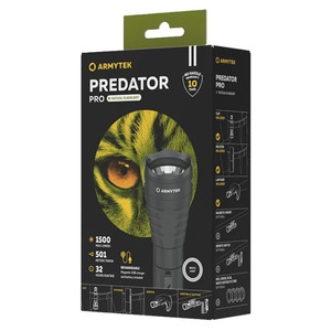 Фонарь Armytek Predator Pro Magnet USB, 1500 лм, холодный свет, аккумулятор, фото 3