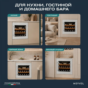 Винный холодильник (шкаф) компрессорный MEYVEL MV19PRO-KWB1, фото 14
