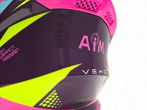 Шлем AiM RH855(Fiber Glass) VEXO глянцевый Purple/Pink XS, фото 10