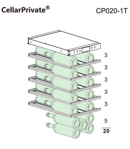 Винный шкаф CellarPrivate встраиваемый, однокамерный на 20 бутылок CP020-1T, фото 3