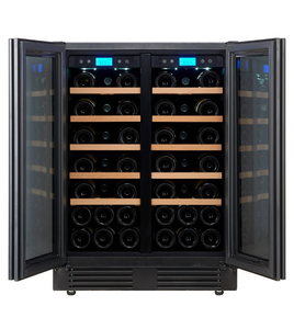 Винный шкаф CellarPrivate встраиваемый, двухзонный на 42 бутылки черный, скрытая ручка CP042-2TBH, фото 8