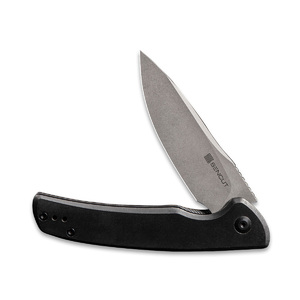 Складной нож SENCUT Tynan 10Cr15CoMoV Steel Gray Stonewashed Handle Stainless Black, фото 3
