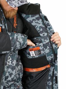 Костюм зимний Norfin DISCOVERY 3 CAMO 04 (серо-черный, размер XL), фото 6