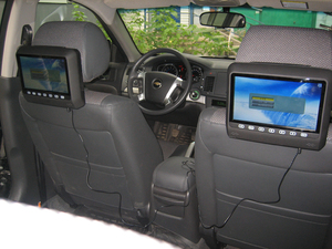 Навесной монитор на подголовник с диагональю 9" и встроенным DVD плеером Avel AVS0988T (серый), фото 6