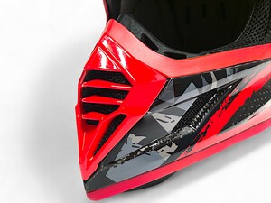 Шлем AiM RH855 Carbon TERRAIN глянцевый Black/Red XXL, фото 7