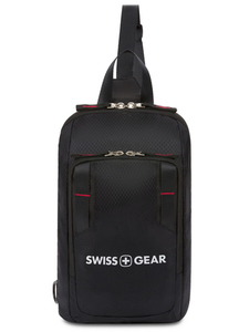 Рюкзак Swissgear с одним плечевым ремнем, черный, 18x5x33 см, 4 л, фото 2