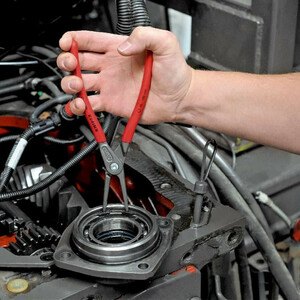 Щипцы прецизионные KNIPEX для внутренних стопорных колец, прямые губки, Ø 40-100 мм, длина 225 мм, KN-4811J3, фото 5