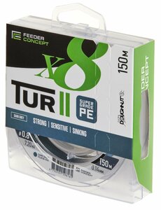 Шнур плетёный Feeder Concept Tur II х8 BRAID Dark Grey 150/014, фото 1