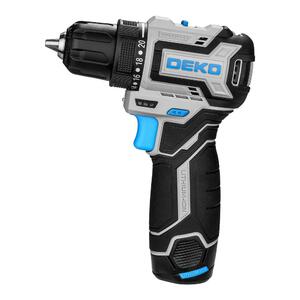Дрель-шуруповерт аккумуляторная бесщеточная компактная DEKO Loner 12V PRO в кейсе, 12В, 2x3.0Ач, фото 3