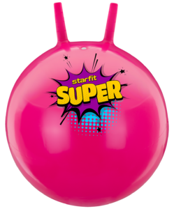 Мяч-попрыгун Starfit GB-0401, SUPER, 45 см, 500 гр, с рожками, розовый, антивзрыв, фото 1