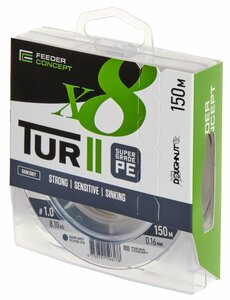 Шнур плетёный Feeder Concept Tur II х8 BRAID Dark Grey 150/016, фото 1