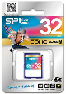 Карта памяти Silicon Power SD Card 32Gb, класс 10, SDHC, фото 1