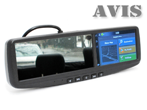 Зеркало заднего вида со встроенным видеорегистратором и GPS навигатором AVEL AVS0490BM, фото 3