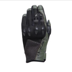 Перчатки комбинированные Dainese KARAKUM ERGO-TEK (Black/Army-Green, L)