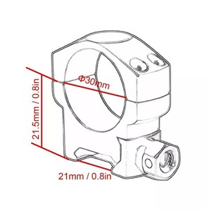 Кольца Vector Optics 30 мм, на Weaver, низкие (SCTM-27), фото 2