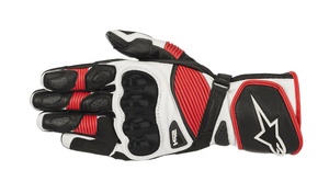 Мотоперчатки SP-1 V2 GLOVES ALPINESTARS (черно-бело-красный, 123, 2XL), фото 2