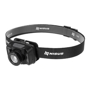 Фонарь налобный сенсорный NISUS PRO 380 LM, IP44, USB (N-FN-HL18), фото 1