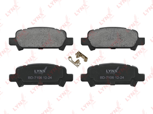 Колодки тормозные задние LYNXauto BD-7106. Для: SUBARU СУБАРУ Impreza(Импреза) 2.0 00>/ Forester(Форестер) 97>/ Legacy(Легаси) 00-03/2.5-3.0 03>/ Outback 2.5 00-03/3.0 00>, фото 2
