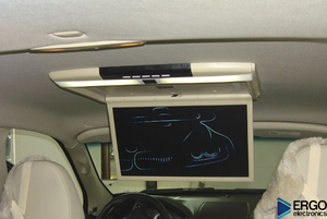 Автомобильный потолочный монитор 17.3" со встроенным Full HD медиаплеером ERGO ER17S (серый), фото 4