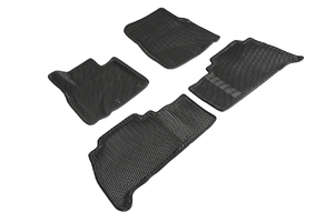 Коврики EVA 3D ромб Seintex для Toyota Land Cruiser 200 2012-н.в. (черные, 95231), фото 1