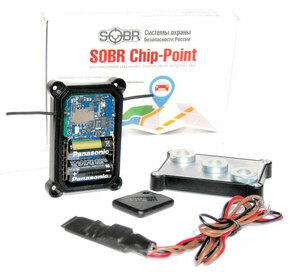 Герметичный GPS маяк с магнитами SOBR Chip Stigma Point R (метка+реле блокировки), фото 1